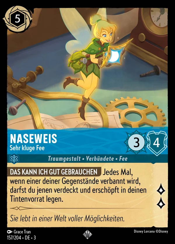 Naseweis - Sehr kluge Fee — Disney Lorcana Charakter card from Into the Inklands