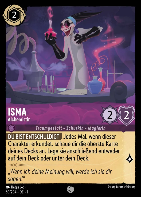 Isma - Alchemistin — Disney Lorcana Charakter card from The First Chapter