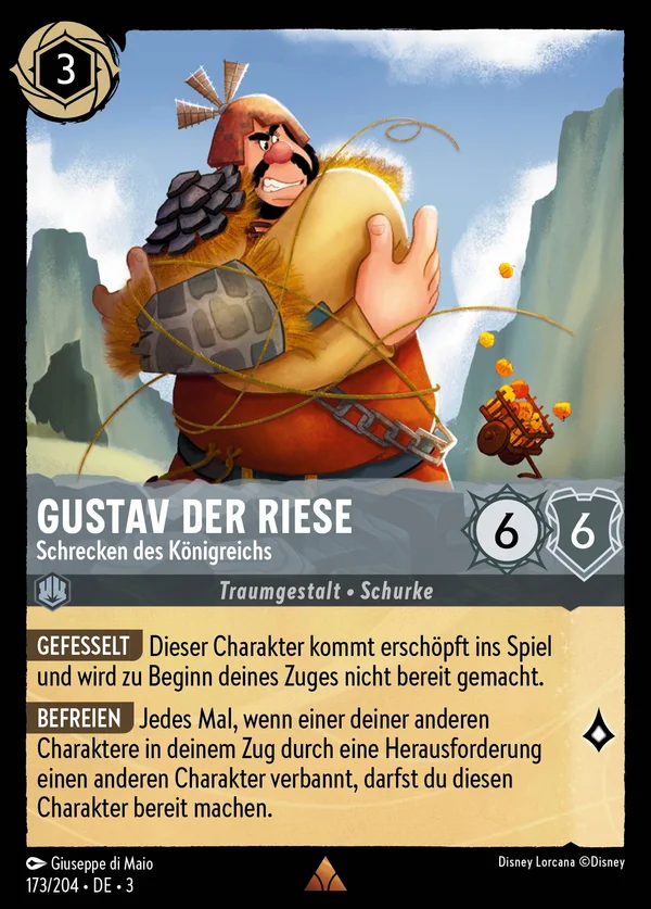 Gustav der Riese - Schrecken des Königreichs — Disney Lorcana Charakter card from Into the Inklands