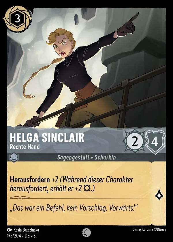 Helga Sinclair - Rechte Hand — Disney Lorcana Charakter card from Into the Inklands