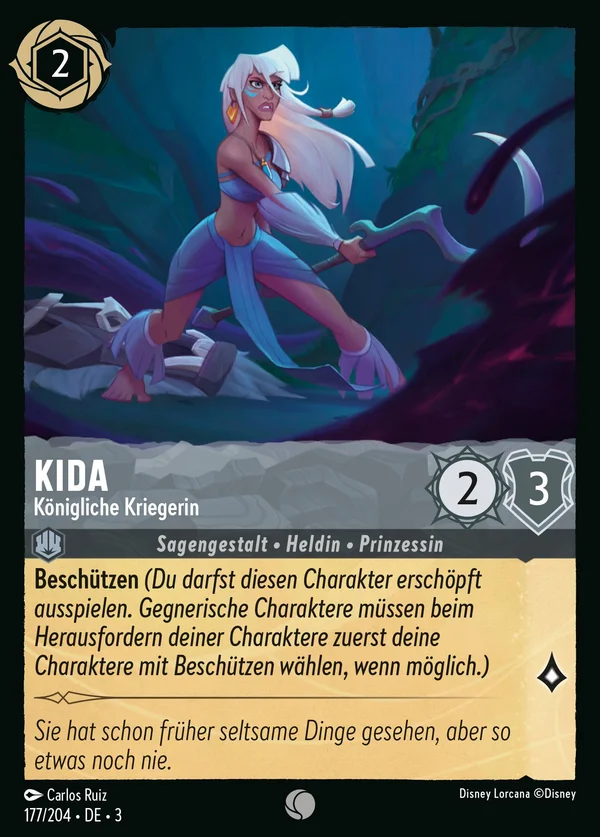 Kida - Königliche Kriegerin — Disney Lorcana Charakter card from Into the Inklands