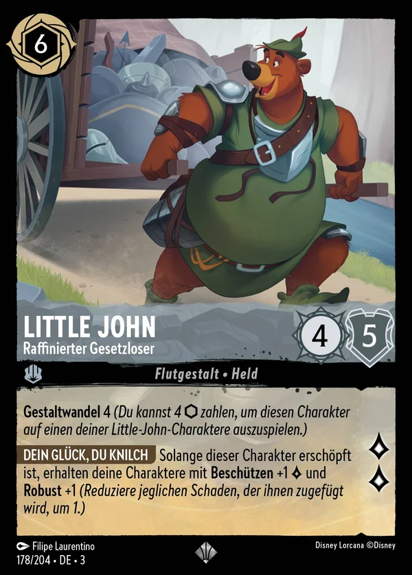 Little John - Raffinierter Gesetzloser — Disney Lorcana Charakter card from Into the Inklands