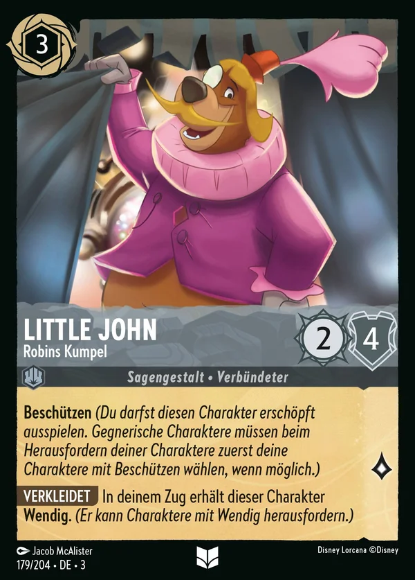 Little John - Robins Kumpel — Disney Lorcana Charakter card from Into the Inklands