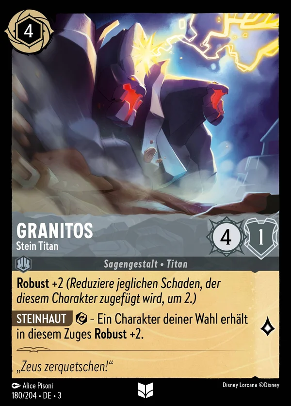 Granitos - Stein Titan — Disney Lorcana Charakter card from Into the Inklands
