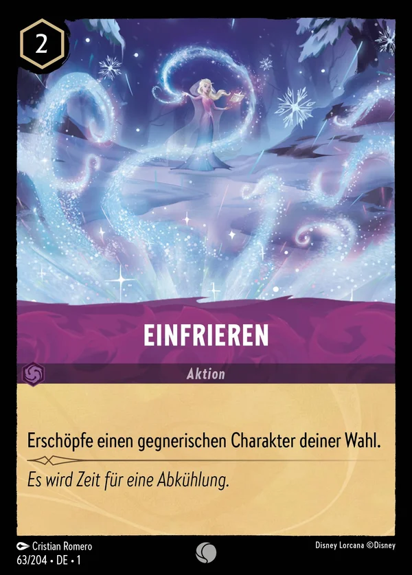 Einfrieren — Disney Lorcana Aktion card from The First Chapter