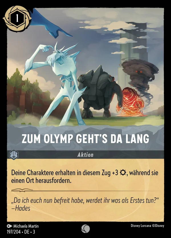 Zum Olymp geht's da lang — Disney Lorcana Aktion card from Into the Inklands