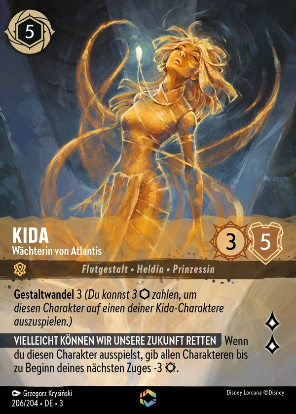 Kida - Wächterin von Atlantis — Disney Lorcana Charakter card from Into the Inklands