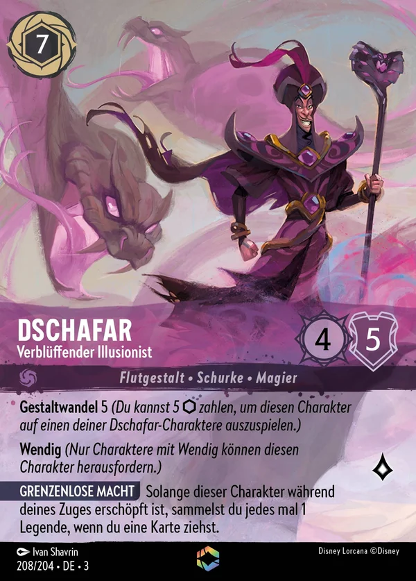 Dschafar - Verblüffender Illusionist — Disney Lorcana Charakter card from Into the Inklands