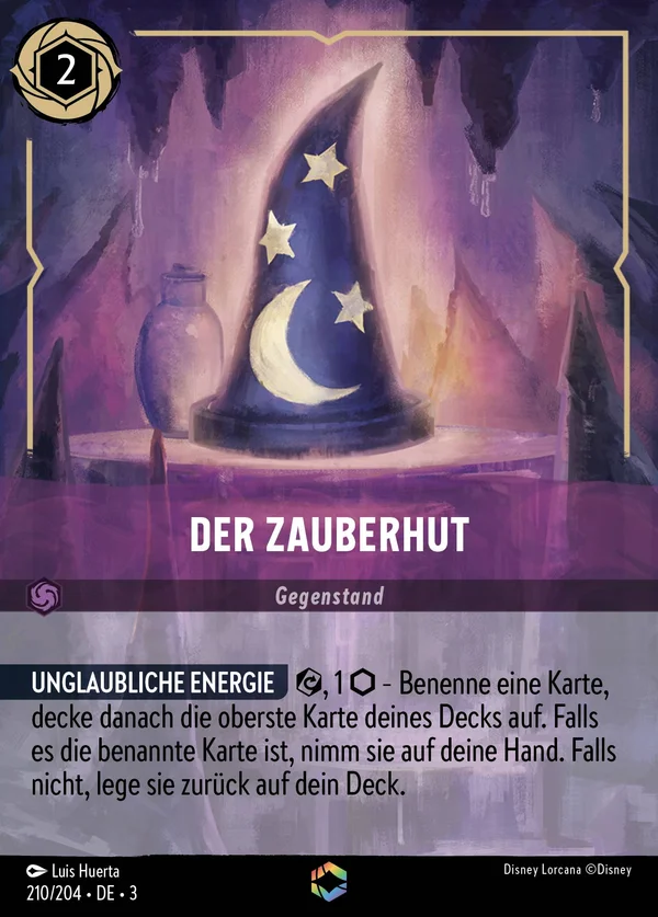 Der Zauberhut — Disney Lorcana Gegenstand card from Into the Inklands