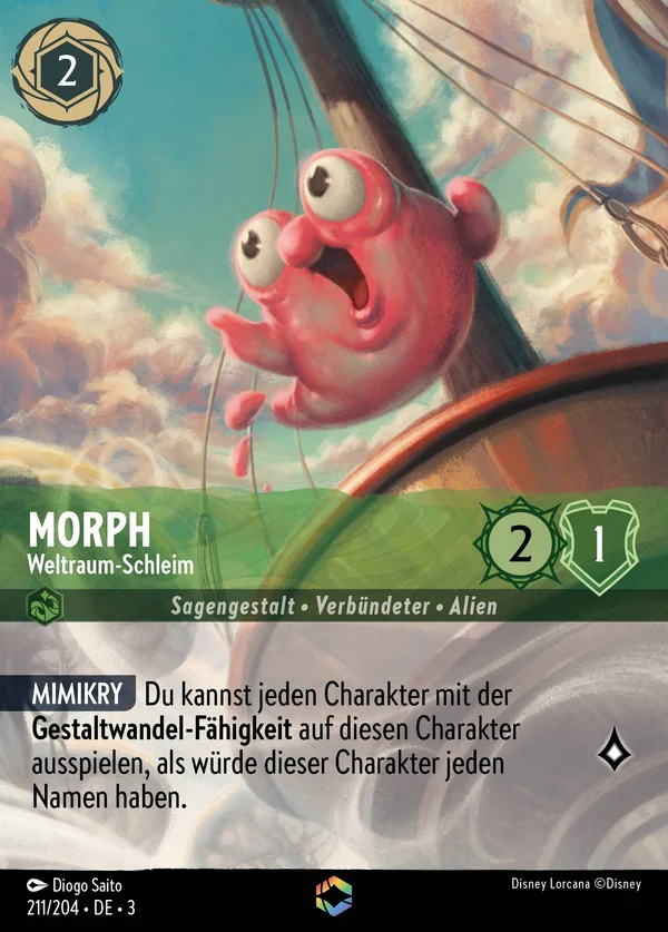Morph - Weltraum-Schleim — Disney Lorcana Charakter card from Into the Inklands