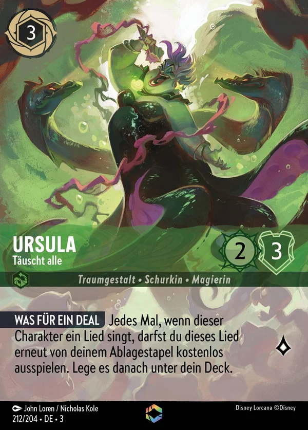 Ursula - Täuscht alle — Disney Lorcana Charakter card from Into the Inklands