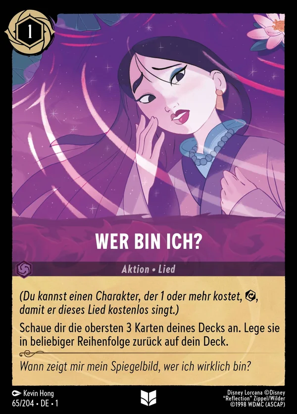 Wer bin ich? — Disney Lorcana Aktion card from The First Chapter