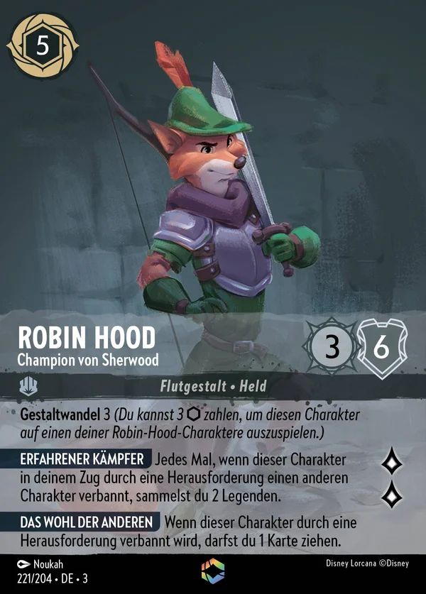 Robin Hood - Champion von Sherwood — Disney Lorcana Charakter card from Into the Inklands