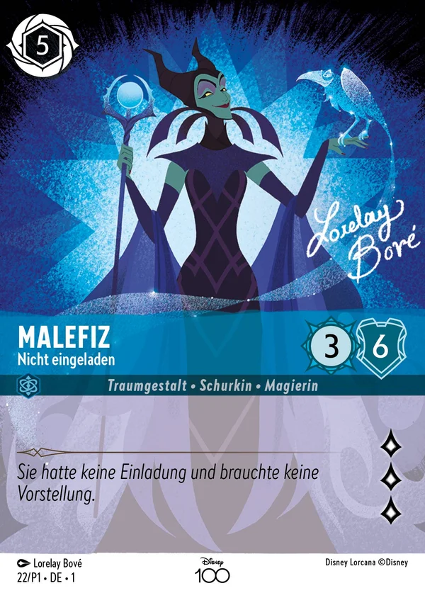 Malefiz - Nicht eingeladen — Disney Lorcana Charakter card from The First Chapter