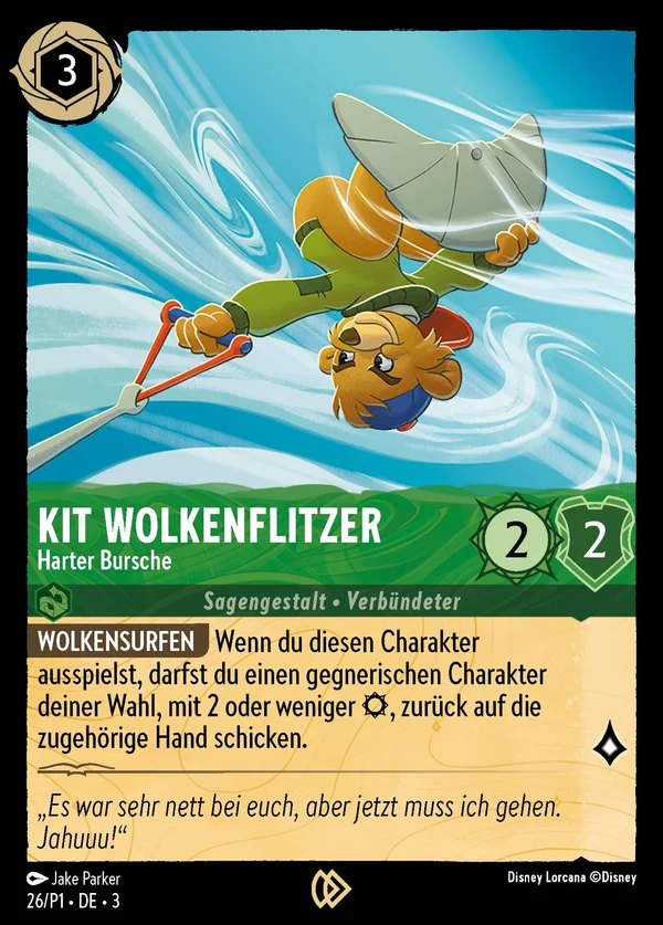 Kit Wolkenflitzer - Harter Bursche — Disney Lorcana Charakter card from Into the Inklands
