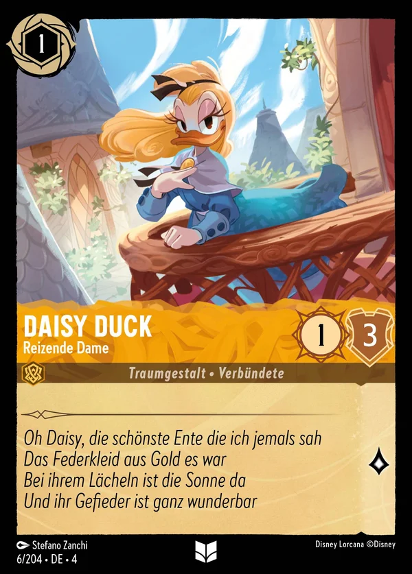 Daisy Duck - Reizende Dame — Disney Lorcana Charakter card from Ursula's Return