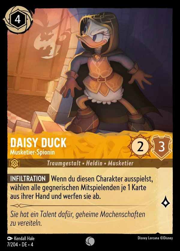 Daisy Duck - Musketier-Spionin — Disney Lorcana Charakter card from Ursula's Return
