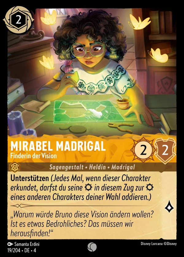 Mirabel Madrigal - Finderin der Vision — Disney Lorcana Charakter card from Ursula's Return