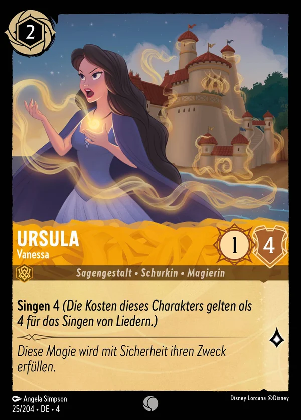 Ursula - Vanessa — Disney Lorcana Charakter card from Ursula's Return