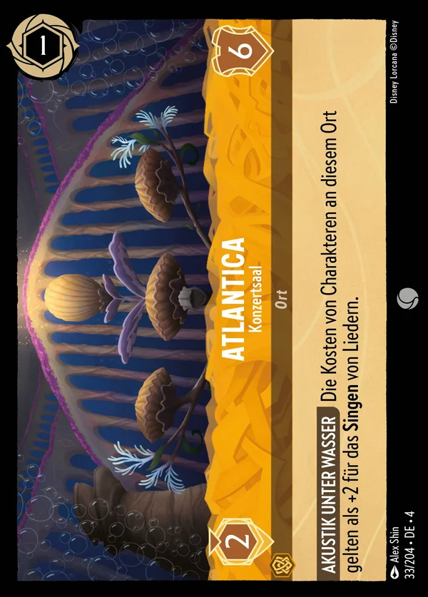 Atlantica - Konzertsaal — Disney Lorcana Ort card from Ursula's Return