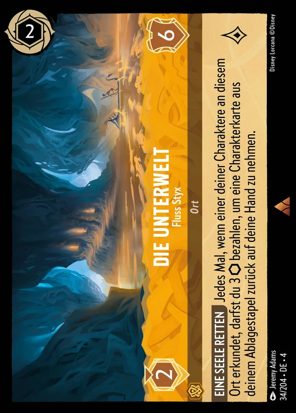 Die Unterwelt - Fluss Styx — Disney Lorcana Ort card from Ursula's Return