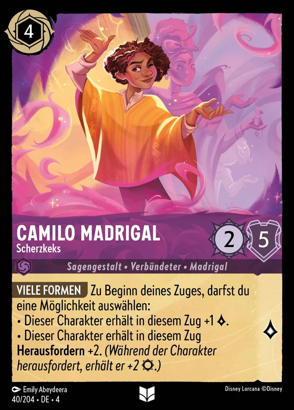 Camilo Madrigal - Scherzkeks — Disney Lorcana Charakter card from Ursula's Return