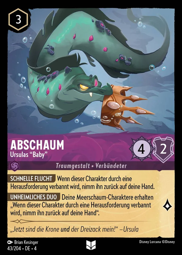 Abschaum - Ursulas "Baby" — Disney Lorcana Charakter card from Ursula's Return
