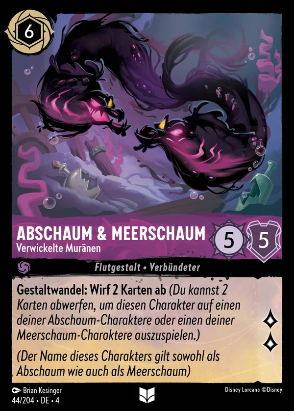 Abschaum & Meerschaum - Verwickelte Muränen — Disney Lorcana Charakter card from Ursula's Return