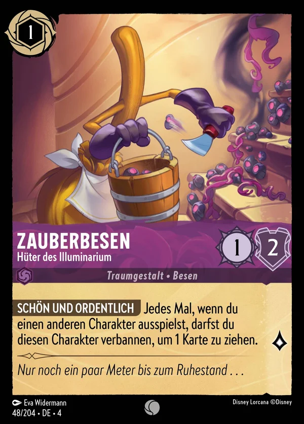 Zauberbesen - Hüter des Illuminarium — Disney Lorcana Charakter card from Ursula's Return