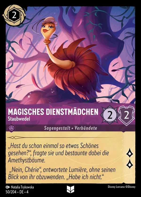 Magisches Dienstmädchen - Staubwedel — Disney Lorcana Charakter card from Ursula's Return