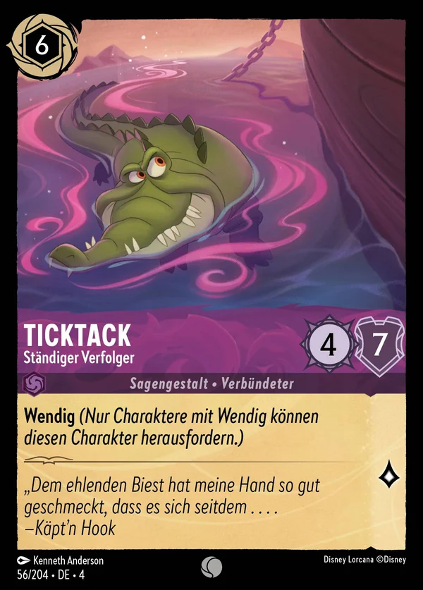 Ticktack - Ständiger Verfolger — Disney Lorcana Charakter card from Ursula's Return