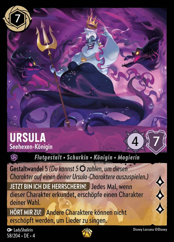 Ursula - Seehexen-Königin — Disney Lorcana Charakter card from Ursula's Return
