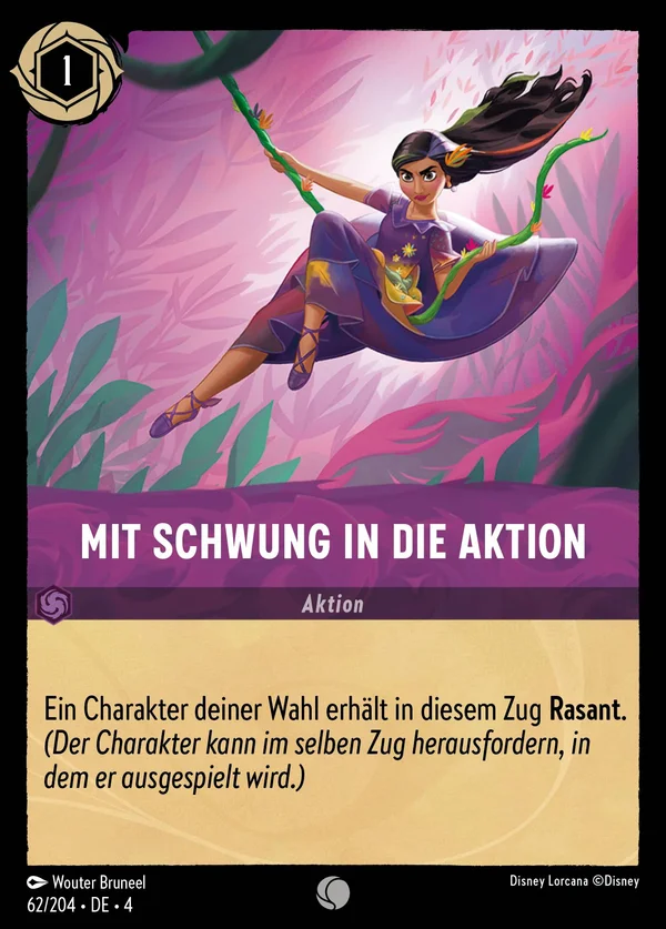 Mit Schwung in die Aktion — Disney Lorcana Aktion card from Ursula's Return