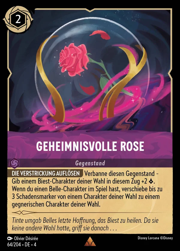 Geheimnisvolle Rose — Disney Lorcana Gegenstand card from Ursula's Return
