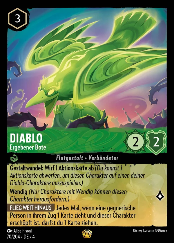 Diablo - Ergebener Bote — Disney Lorcana Charakter card from Ursula's Return