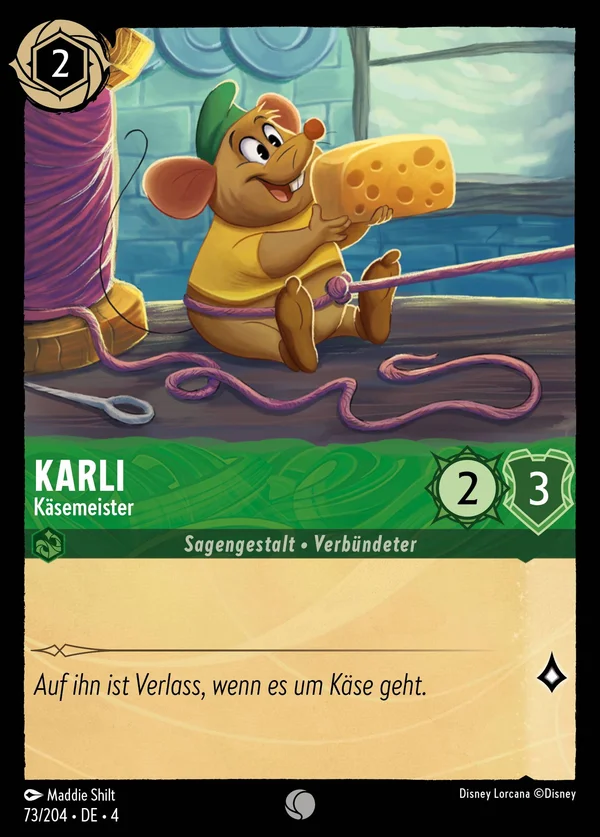 Karli - Käsemeister — Disney Lorcana Charakter card from Ursula's Return