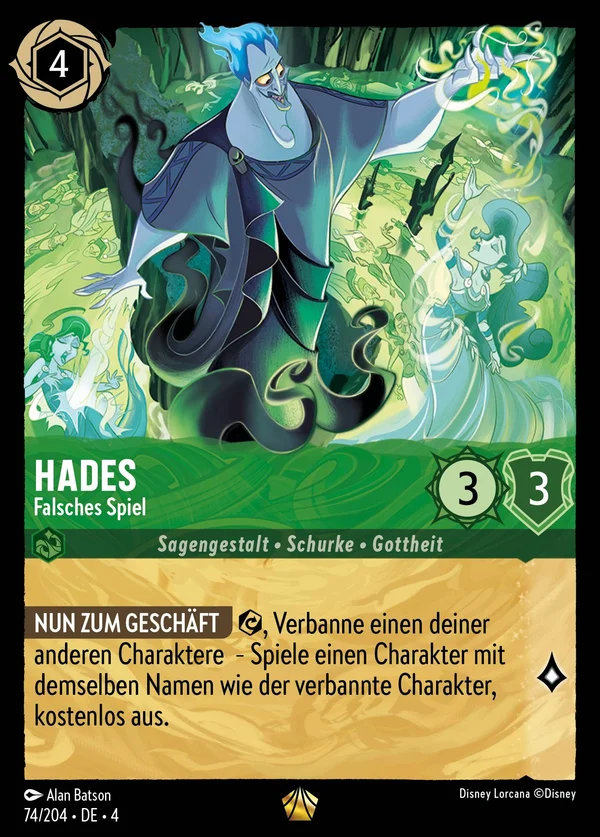 Hades - Falsches Spiel — Disney Lorcana Charakter card from Ursula's Return