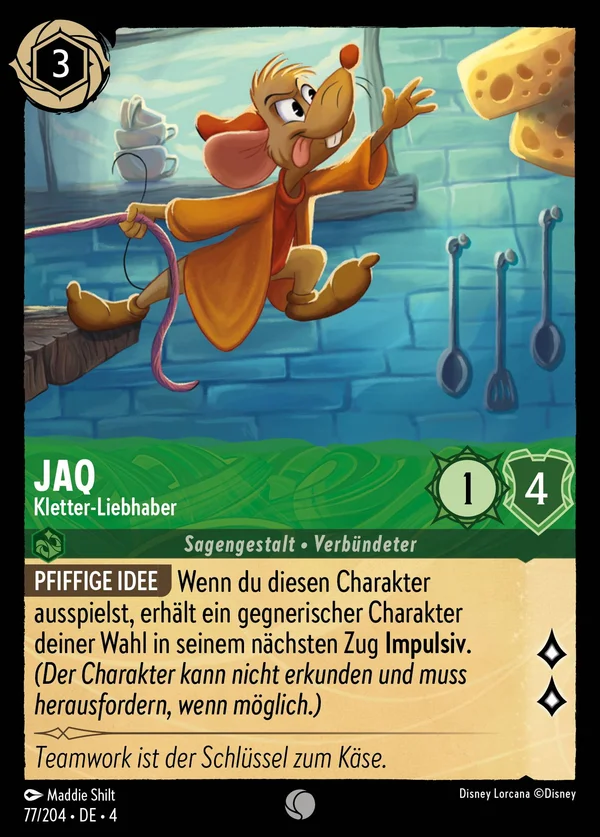 Jaq - Kletter-Liebhaber — Disney Lorcana Charakter card from Ursula's Return