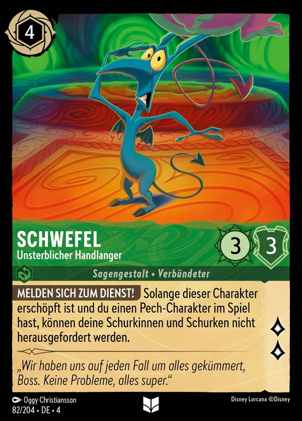 Schwefel - Unsterblicher Handlanger — Disney Lorcana Charakter card from Ursula's Return