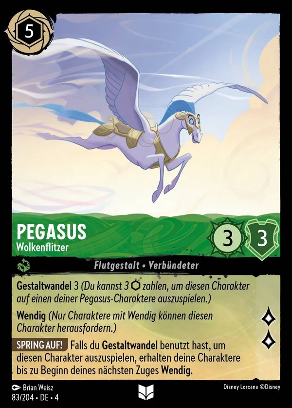 Pegasus - Wolkenflitzer — Disney Lorcana Charakter card from Ursula's Return