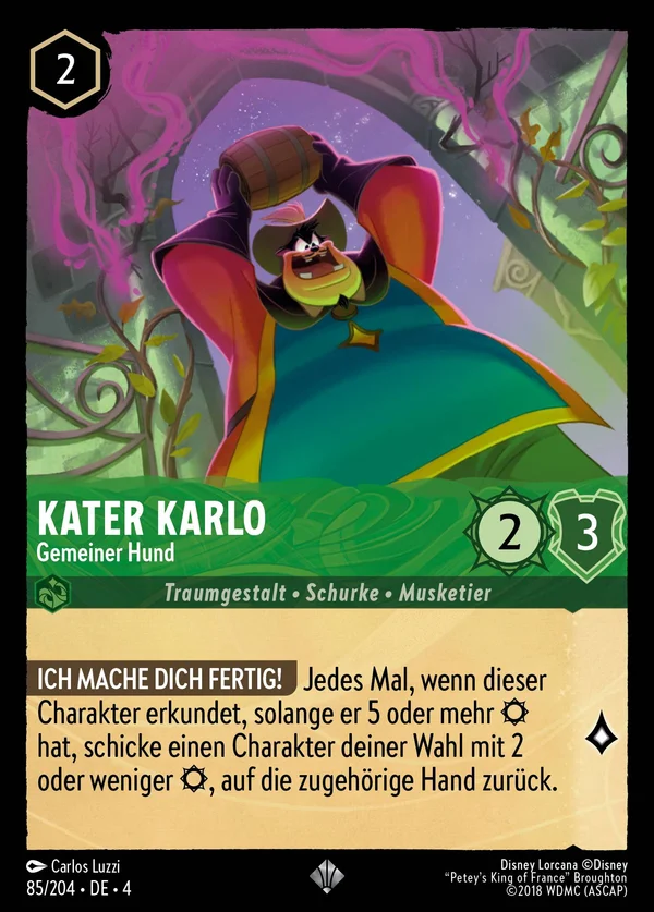 Kater Karlo - Gemeiner Hund — Disney Lorcana Charakter card from Ursula's Return