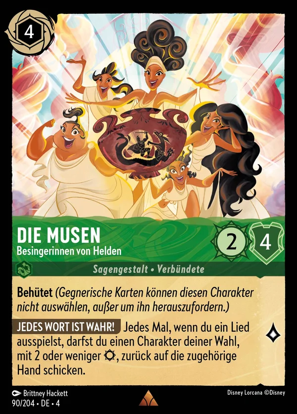 Die Musen - Besingerinnen von Helden — Disney Lorcana Charakter card from Ursula's Return