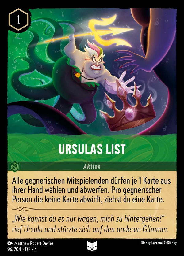 Ursulas List — Disney Lorcana Aktion card from Ursula's Return