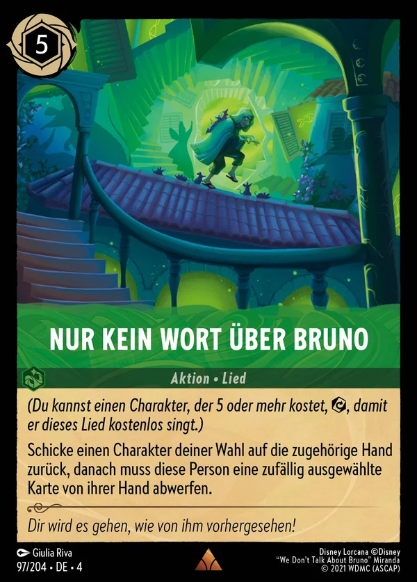 Nur kein Wort über Bruno — Disney Lorcana Aktion card from Ursula's Return