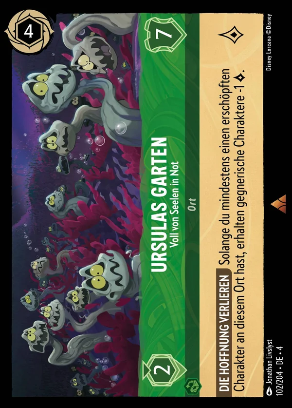 Ursulas Garten - Voll von Seelen in Not — Disney Lorcana Ort card from Ursula's Return