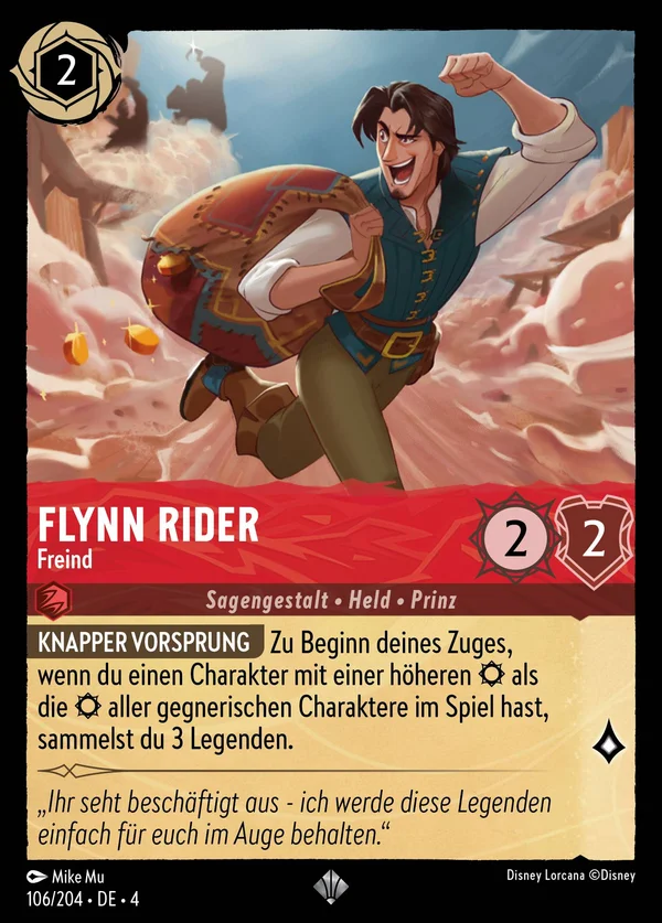 Flynn Rider - Freind — Disney Lorcana Charakter card from Ursula's Return