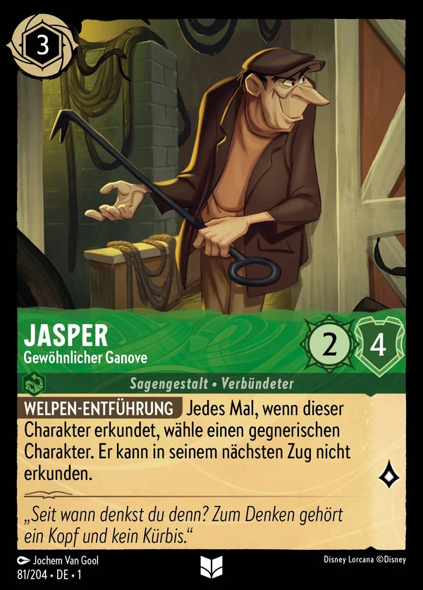 Jasper - Gewöhnlicher Ganove — Disney Lorcana Charakter card from The First Chapter