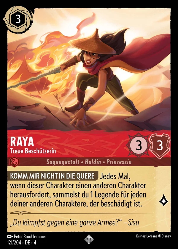 Raya - Treue Beschützerin — Disney Lorcana Charakter card from Ursula's Return