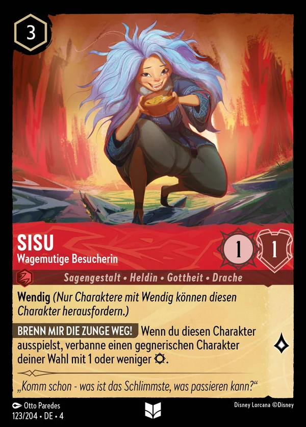 Sisu - Wagemutige Besucherin — Disney Lorcana Charakter card from Ursula's Return