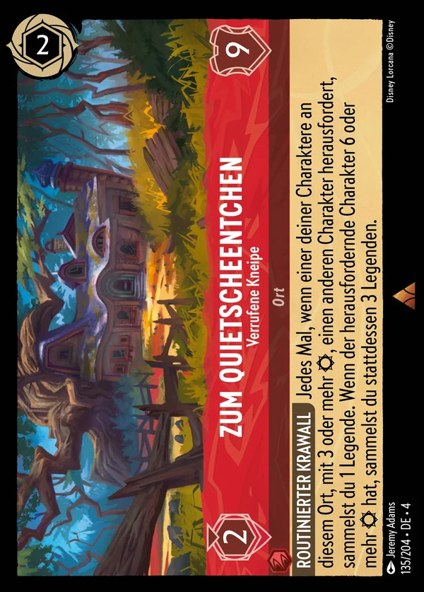Zum Quietscheentchen - Verrufene Kneipe — Disney Lorcana Ort card from Ursula's Return